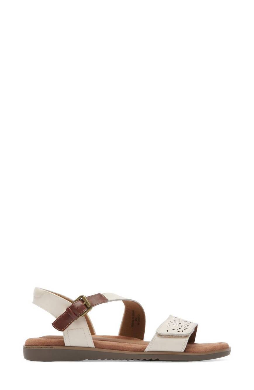 NEW COBB HILL women's zion sandal in white leather